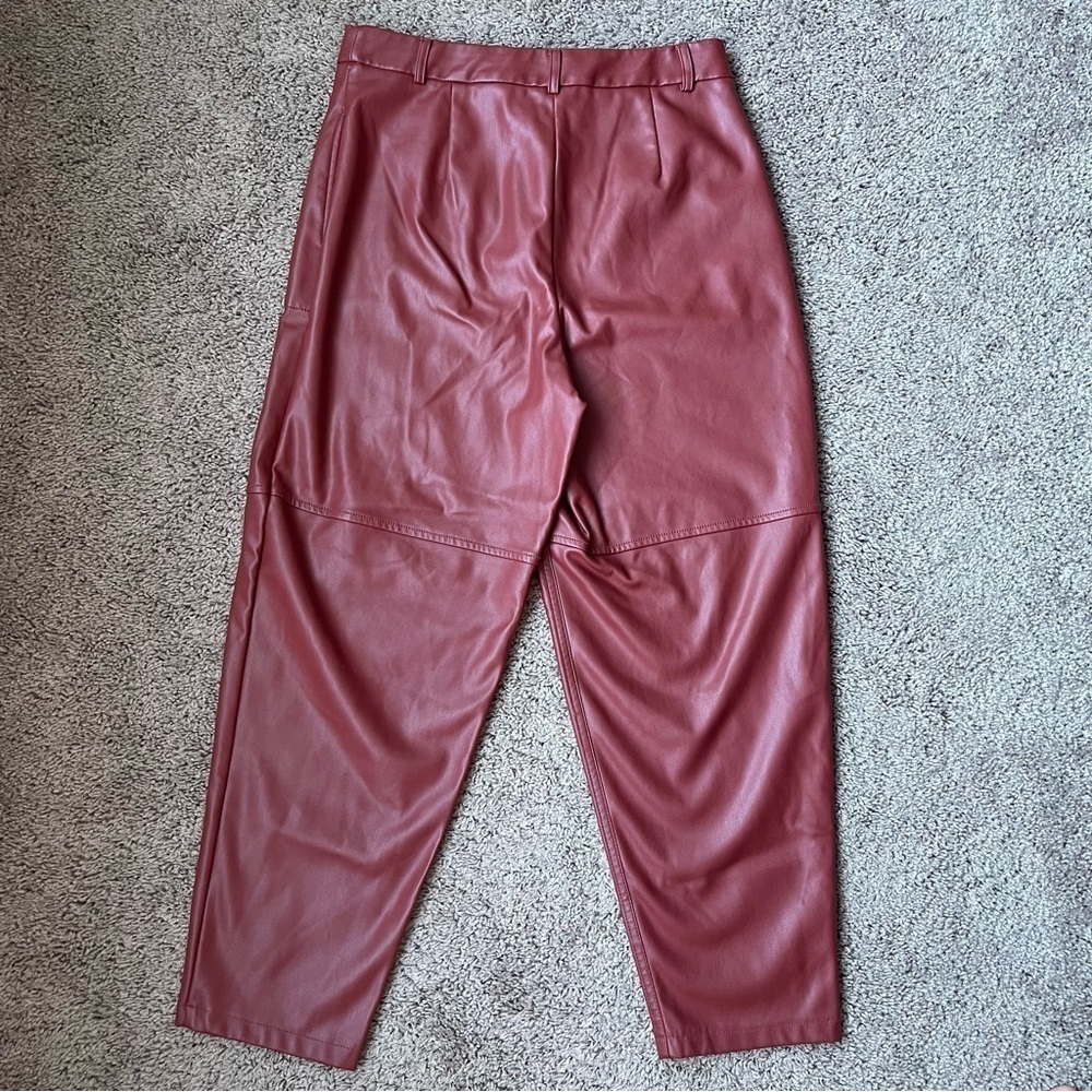 Worthington Red Pleather Ankle Pants - Picture 8 of 9